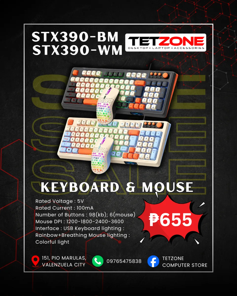 INPLAY STX390 - BLACK AND WHITE